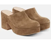 Mules Lyss in suede con plateau