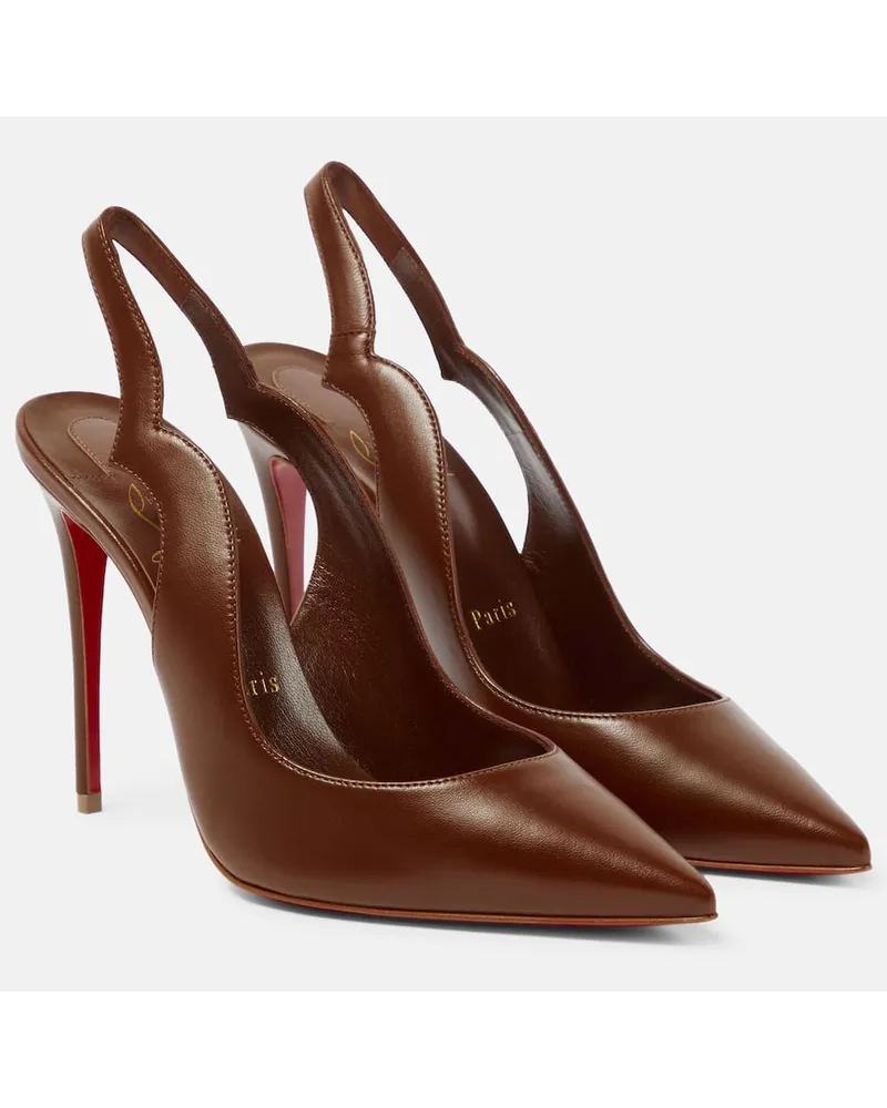 Christian Louboutin Pumps Nudes Hot Chick in pelle Marrone