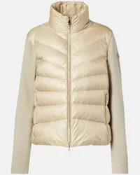 Moncler Cardigan imbottito in lana Beige