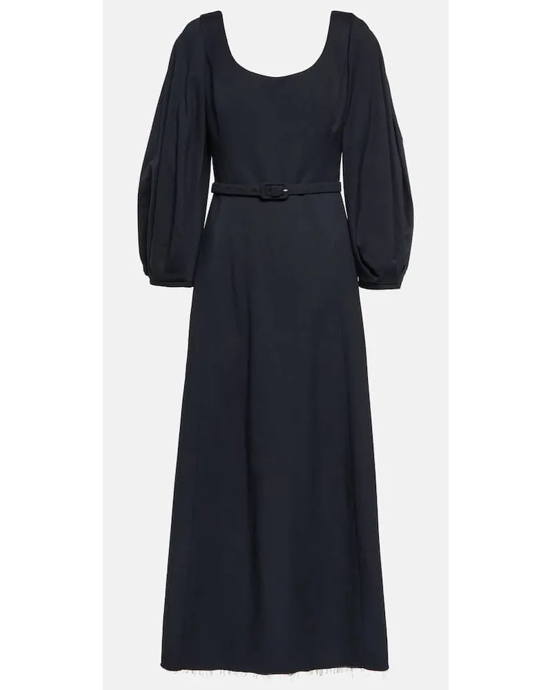 Gabriela Hearst Abito midi Mena in seta Nero