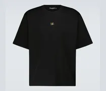 Dolce & Gabbana T-shirt in cotone con logo Nero