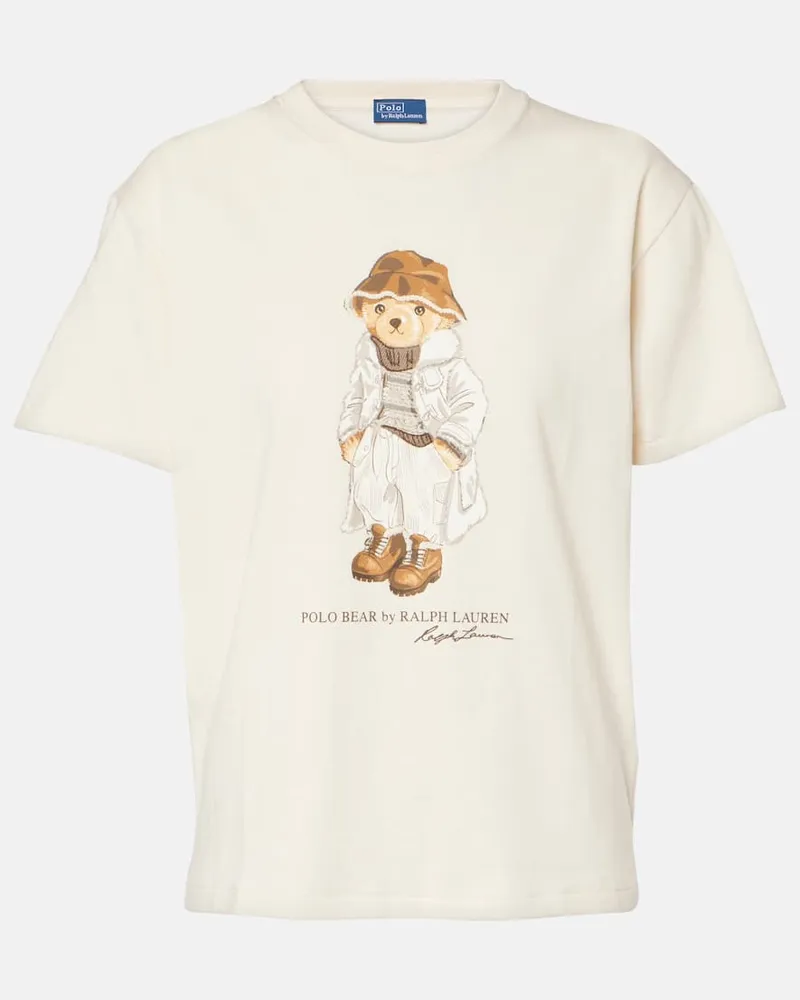 Ralph Lauren T-shirt Polo Bear in jersey di cotone Bianco