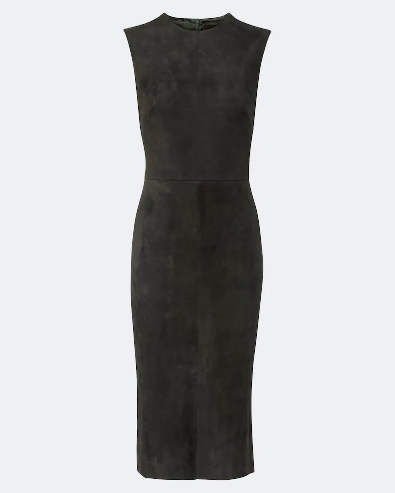 Stouls Abito midi Evita in suede Verde