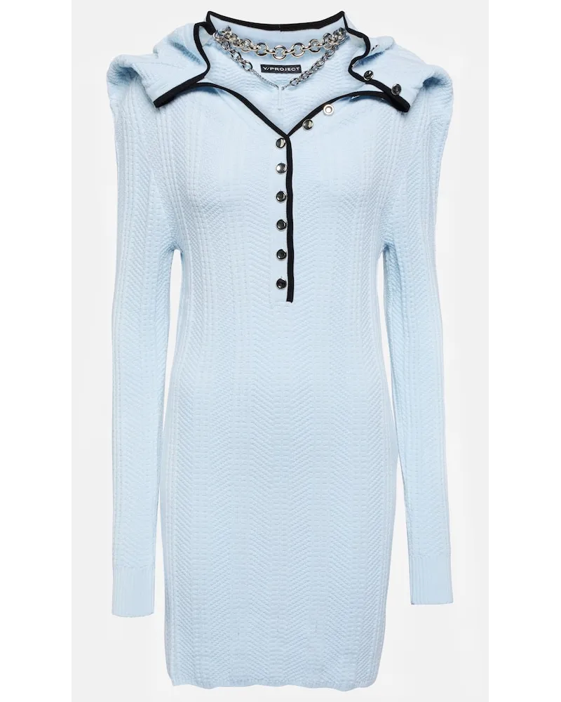 Y/PROJECT Miniabito in lana con catena Blu