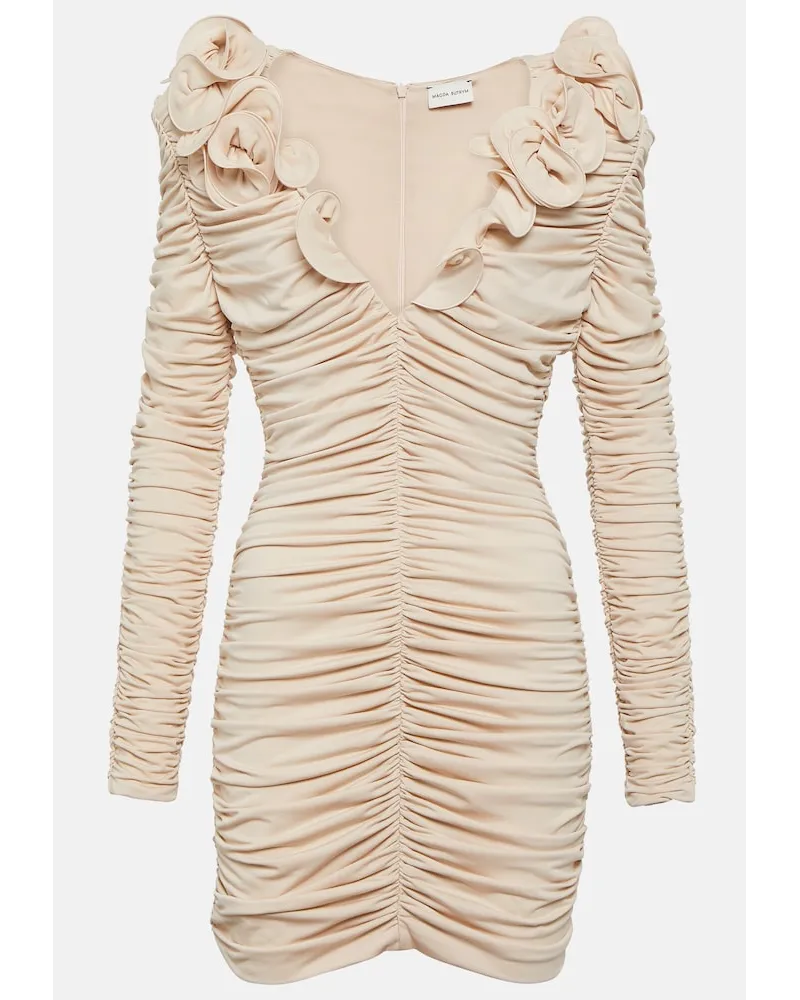 Magda Butrym Miniabito in jersey con ruches Beige