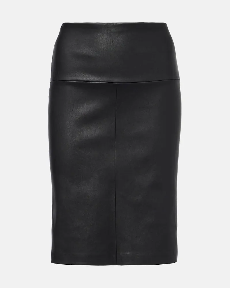 Stouls Gonna midi Gin in pelle Nero