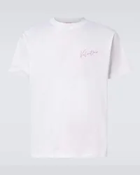 Valentino Garavani T-shirt in jersey di cotone con logo Bianco