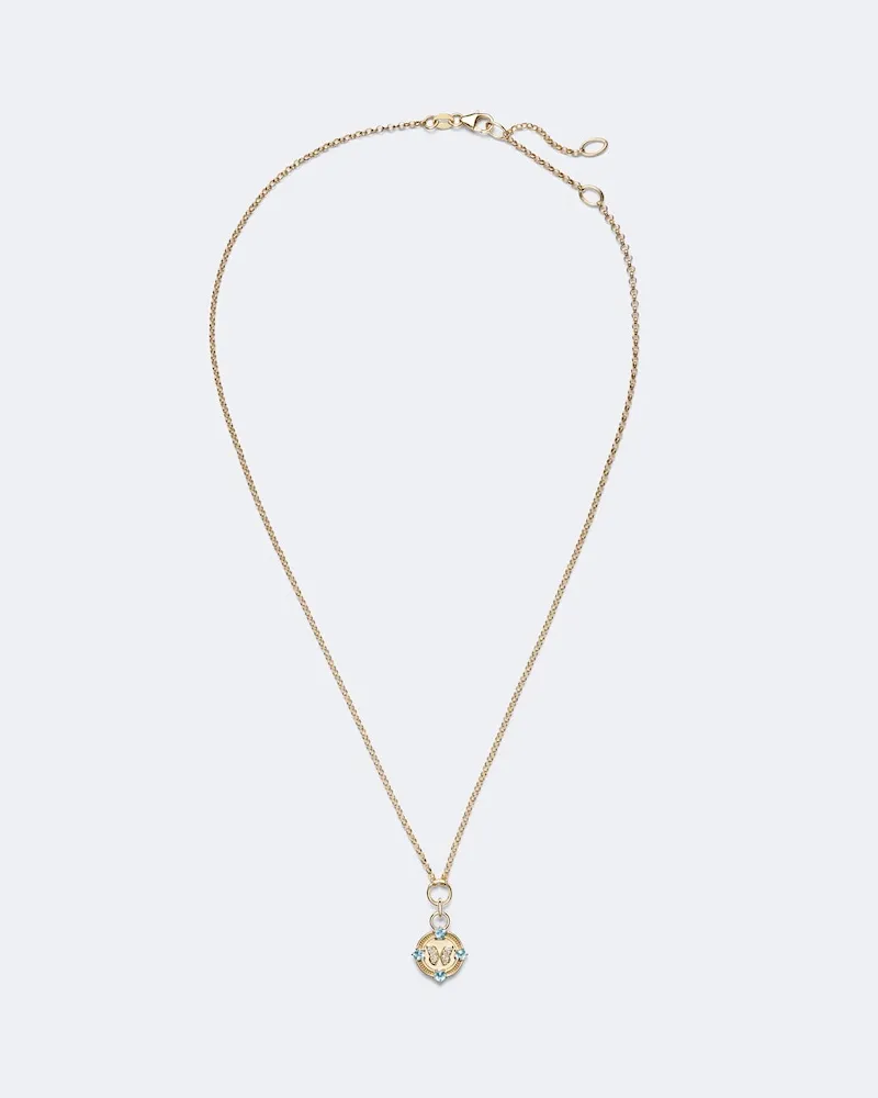 FOUNDRAE Collana Reverie in oro 18kt con diamanti e topazi blu Oro