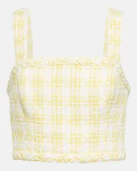 Veronica Beard Top in tweed a quadretti Giallo