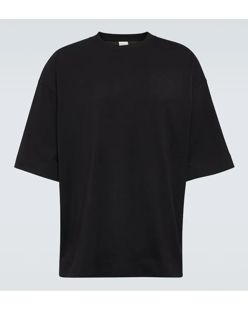 Dries van Noten T-shirt in jersey di cotone Nero