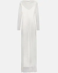 Max Mara Abito lungo Caracas in mesh Bianco