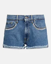 7 for all mankind Shorts di jeans con cristalli Blu