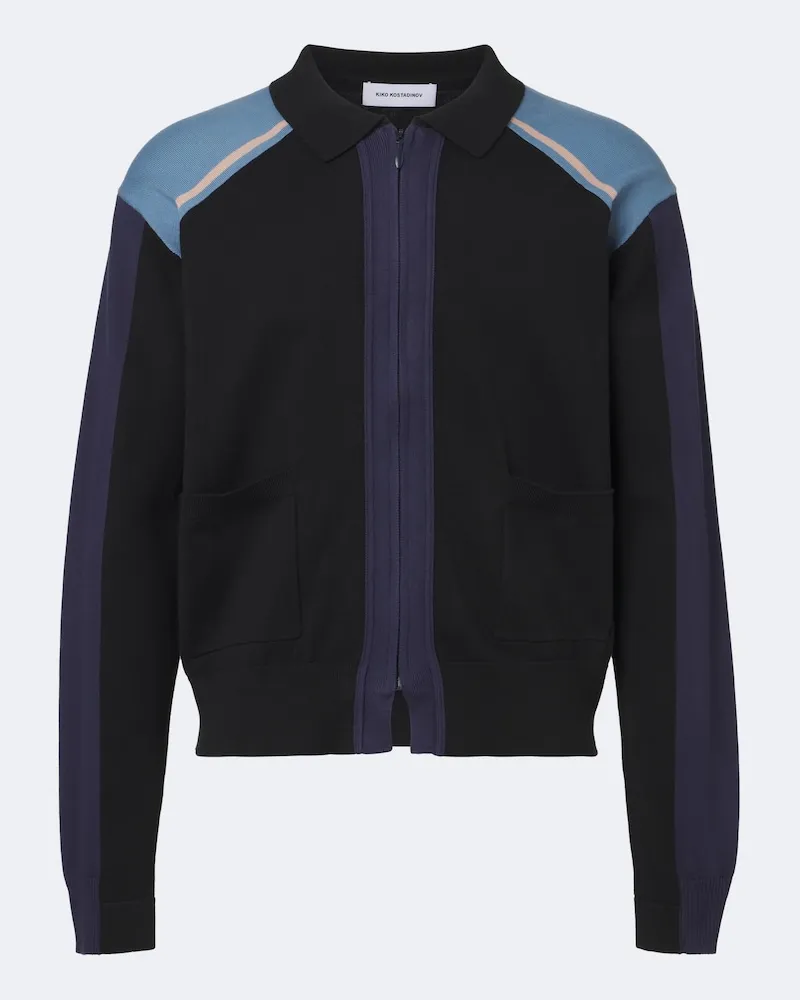 KIKO KOSTADINOV Cardigan Munno in cotone con zip Nero