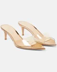 Gianvito Rossi Mules Elle 55 in TPU e vernice Oro