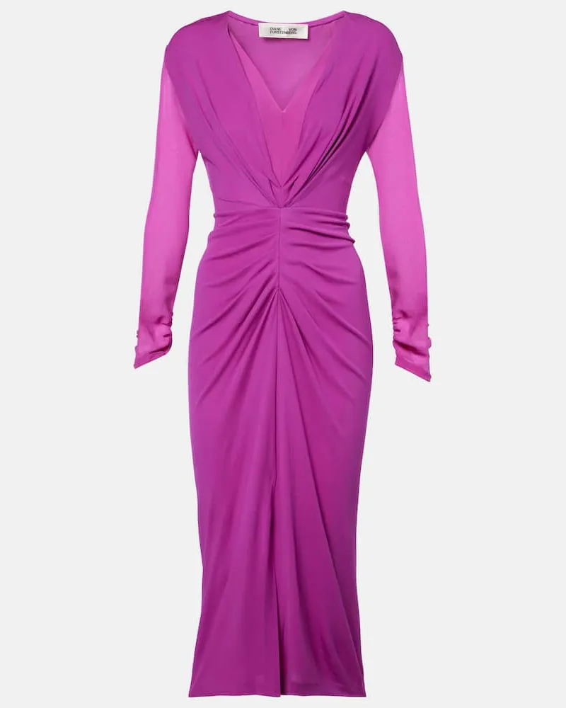 Diane von Furstenberg Abito midi Hades in jersey Viola