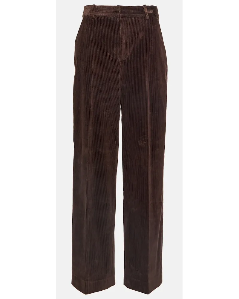 Frame Denim Pantaloni regular in velluto a coste Marrone