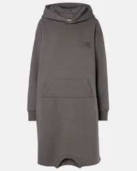 Maison Margiela Abito midi in jersey di misto cotone Grigio