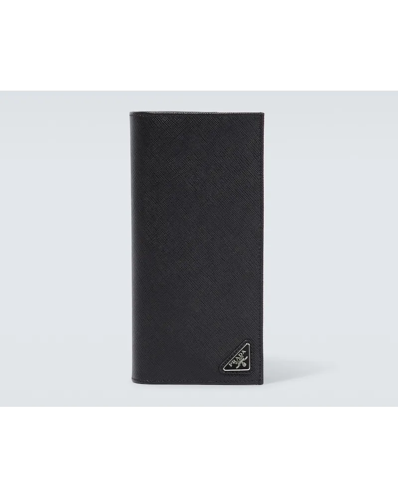 Prada Portadocumenti in pelle Saffiano Nero