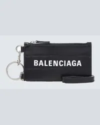 Balenciaga Portachiavi Cash con portamonete Nero