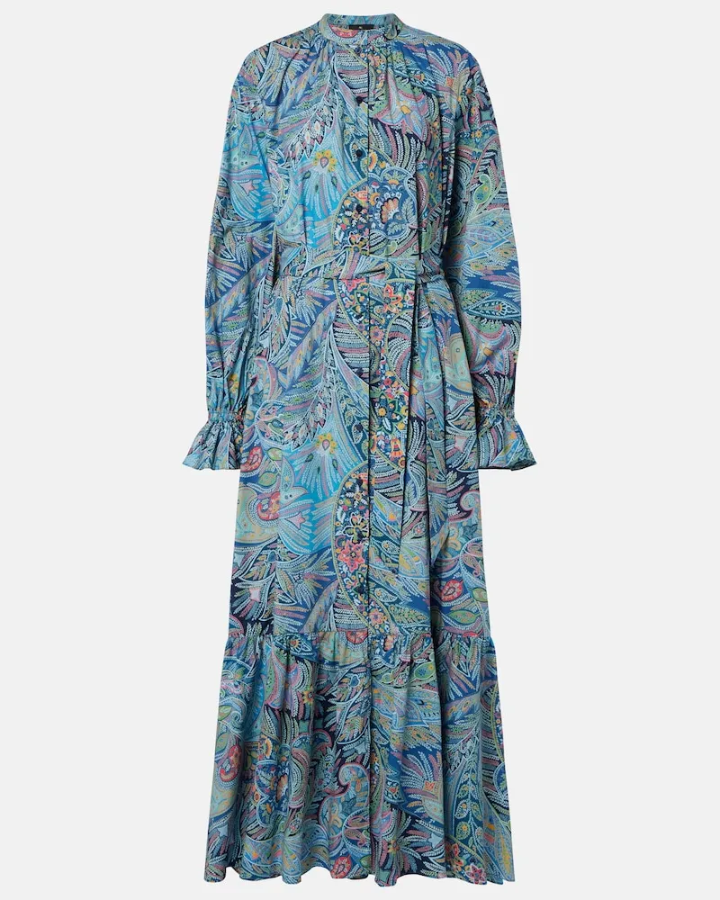 Etro Abito chemisier in misto cotone con stampa Multicolore