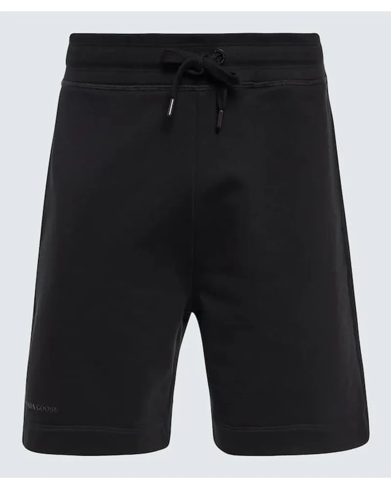 Canada Goose Shorts in jersey di cotone Nero