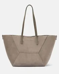 Brunello Cucinelli Borsa Large in suede Grigio