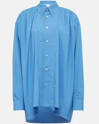 Bottega Veneta Camicia oversize in misto cotone Blu