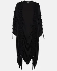 Noir Kei Ninomiya Abito midi in misto cotone Nero