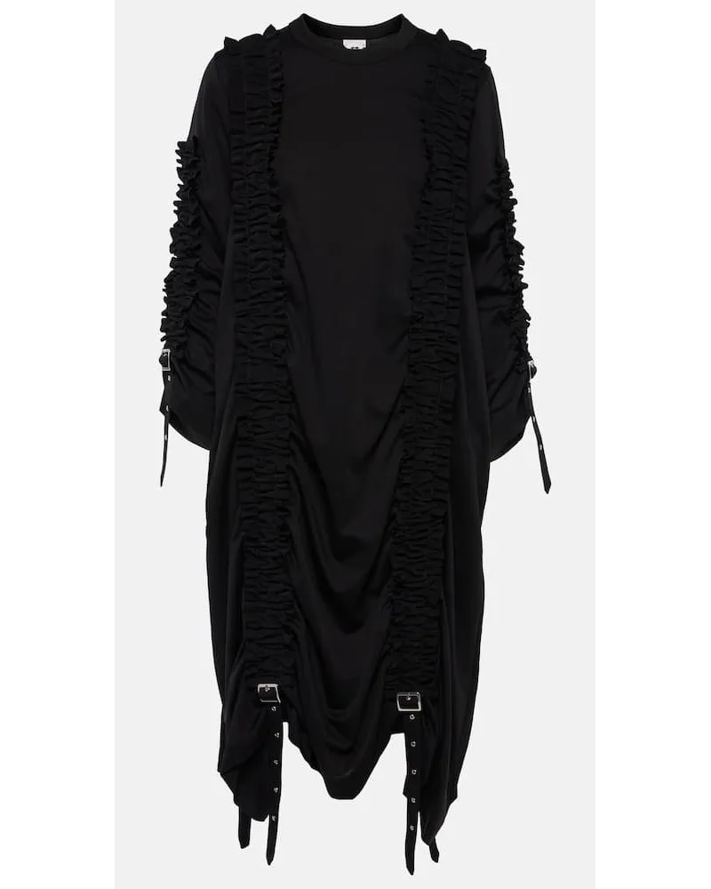 Noir Kei Ninomiya Abito midi in misto cotone Nero