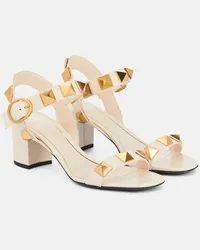 Valentino Garavani Sandali Roman Stud in pelle Bianco