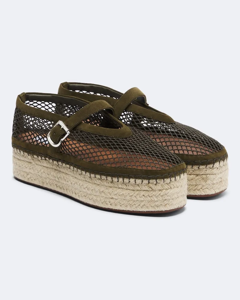 Alaïa Alaïa Espadrillas con suede Verde