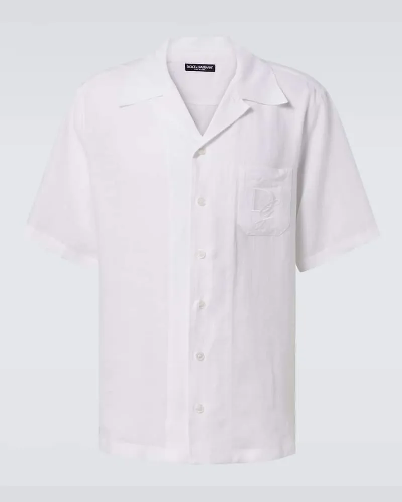 Dolce & Gabbana Camicia in lino Bianco