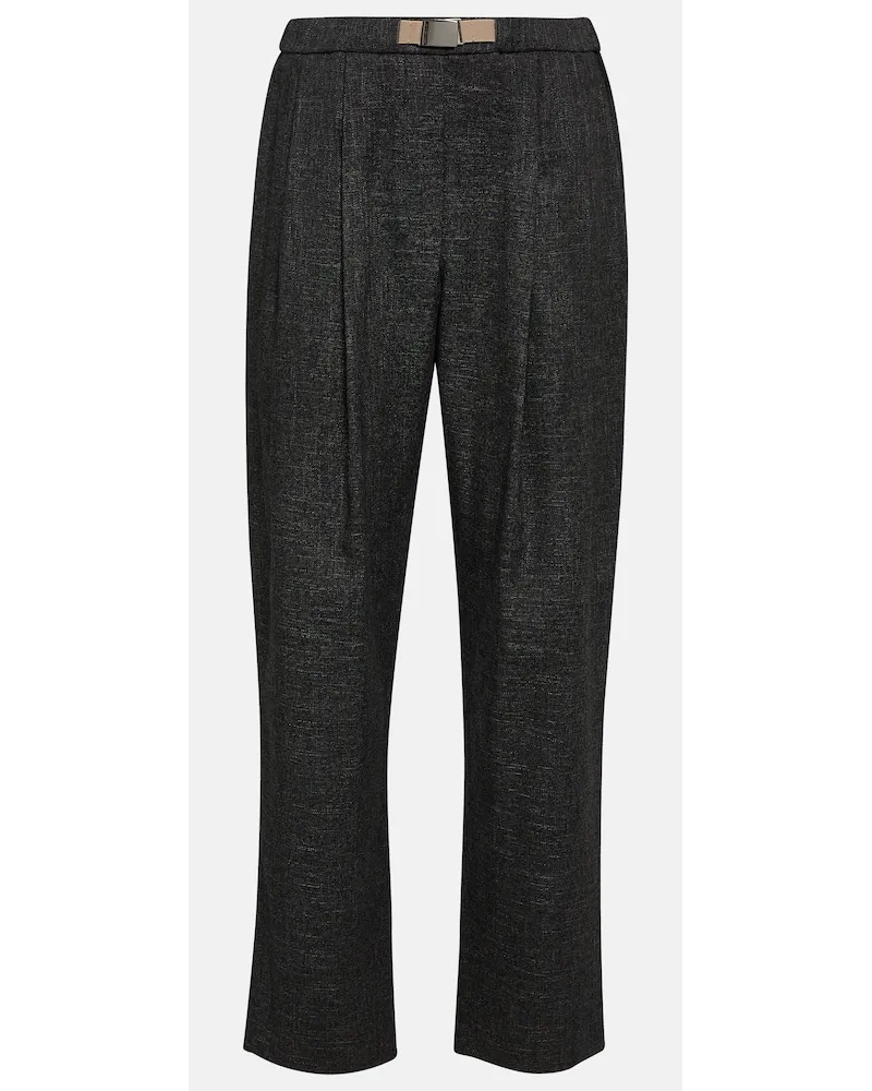 Brunello Cucinelli Pantaloni regular a vita media Grigio