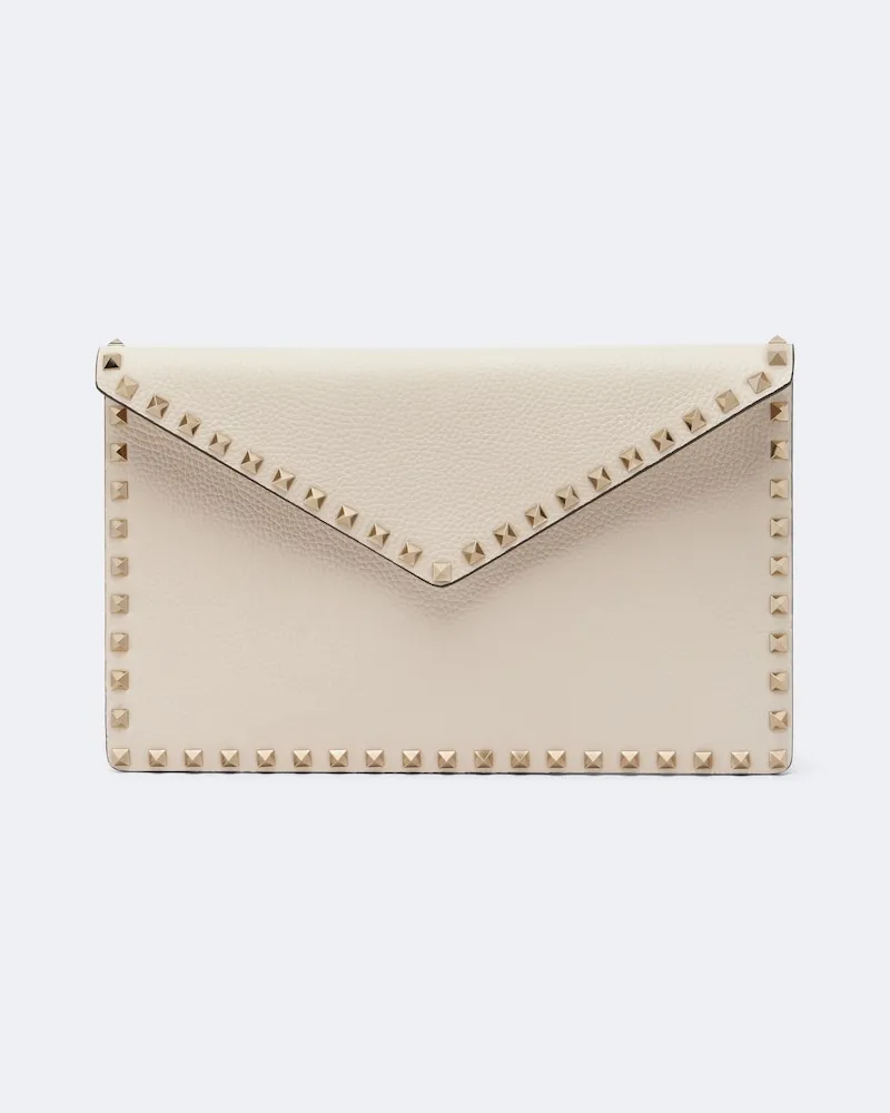 Valentino Garavani Bustina Rockstud Large in pelle Bianco