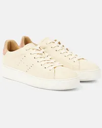 Hogan Sneakers H672 in pelle con suede Beige