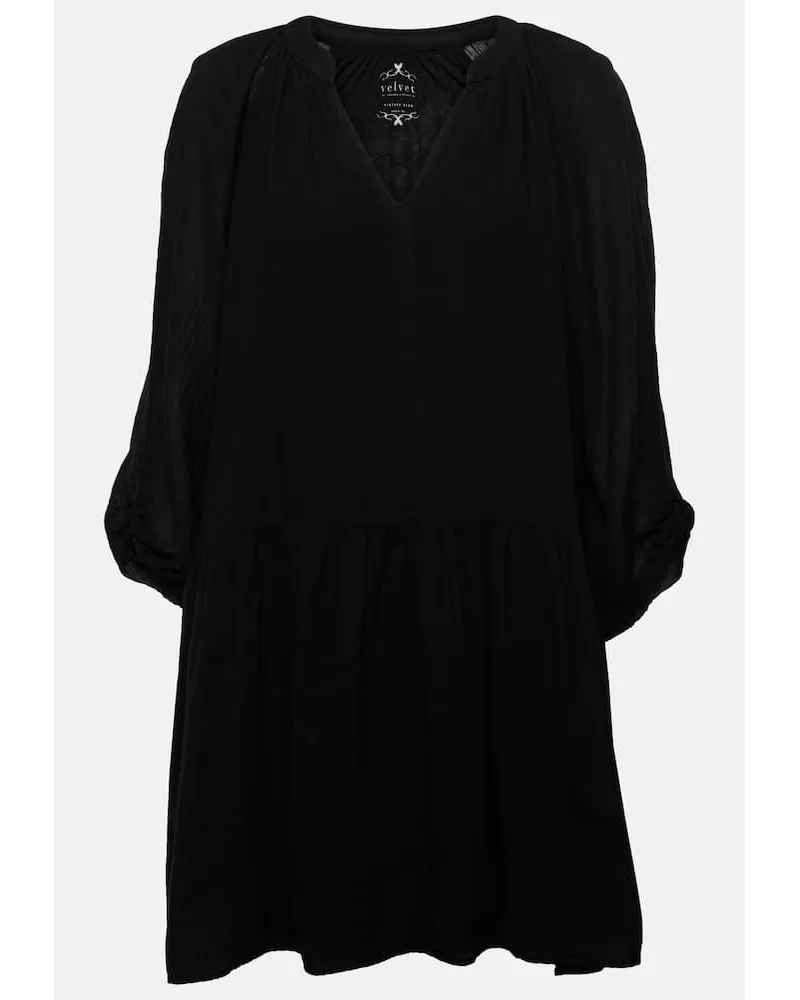 Velvet Miniabito Sloan in cotone Nero