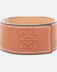 Loewe Bracciale Anagram in pelle Marrone