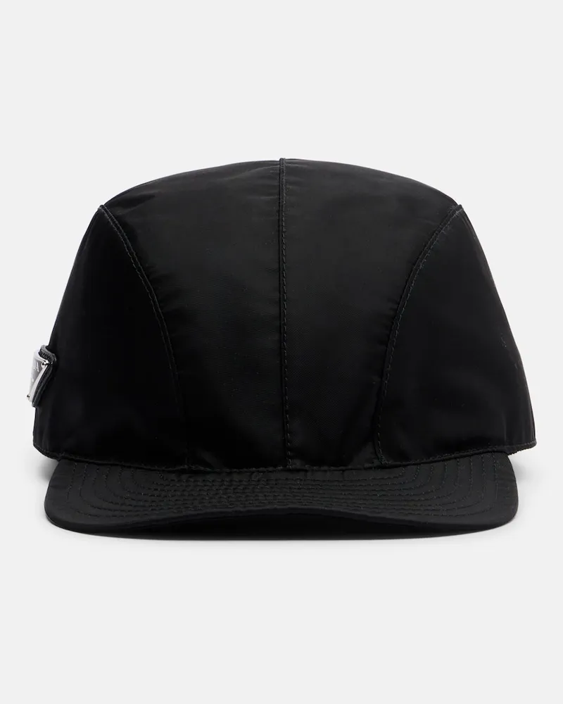 Prada Cappello da baseball in Re-Nylon Nero