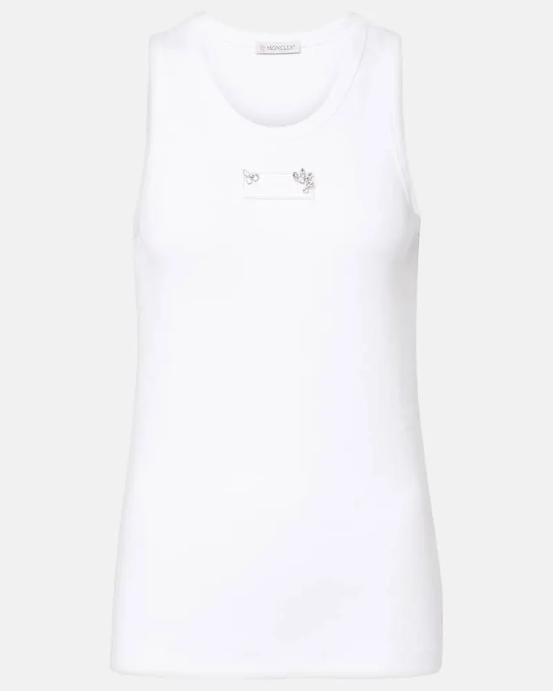 Moncler Tank top in cotone Bianco