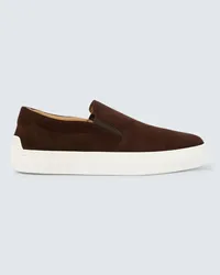 TOD'S Slip-on Cassetta Casual in suede Marrone