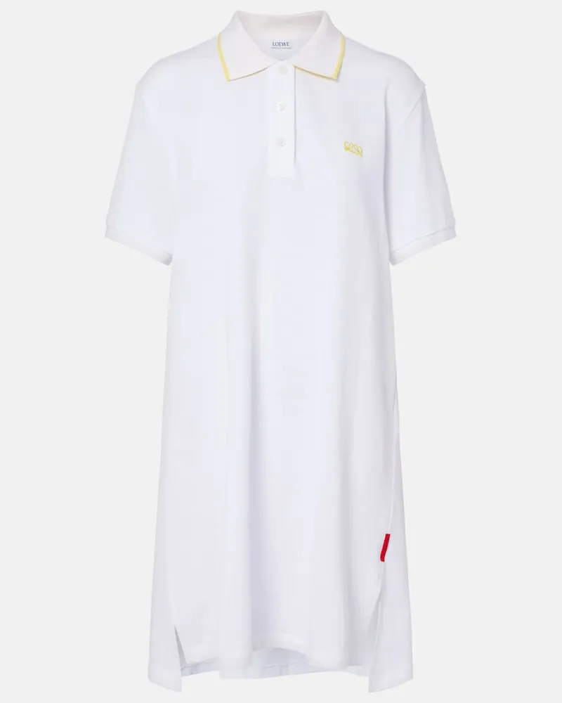 Loewe Abito polo Double L in piqué di cotone Bianco