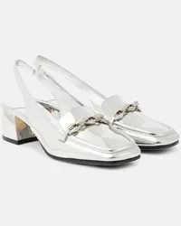 Jimmy Choo Pumps slingback Diamond Tilda in pelle Argento