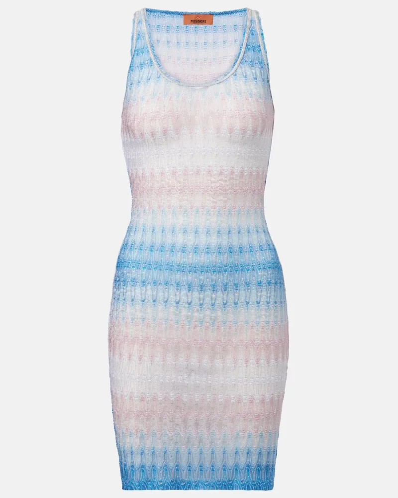 Missoni Miniabito in lamÃ© a zig-zag Blu