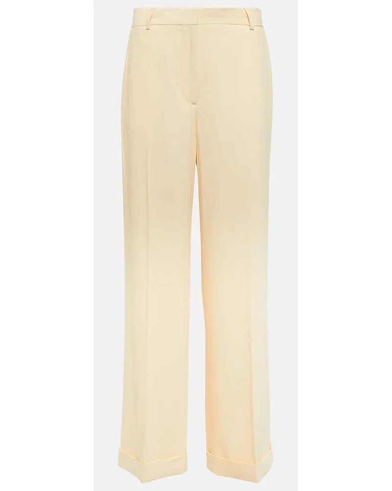 Totême Pantaloni regular a vita media Neutro