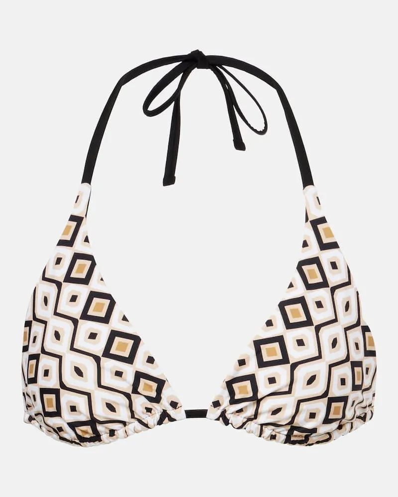 Max Mara Top bikini Amedea con stampa Bianco