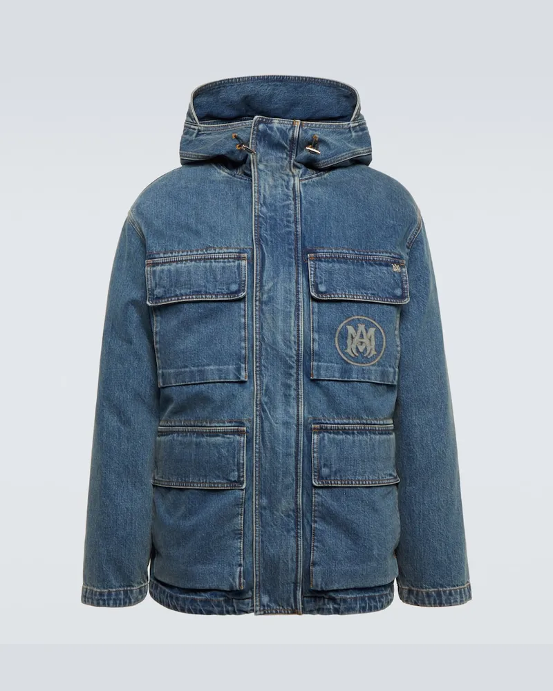 Amiri Piumino in denim Blu
