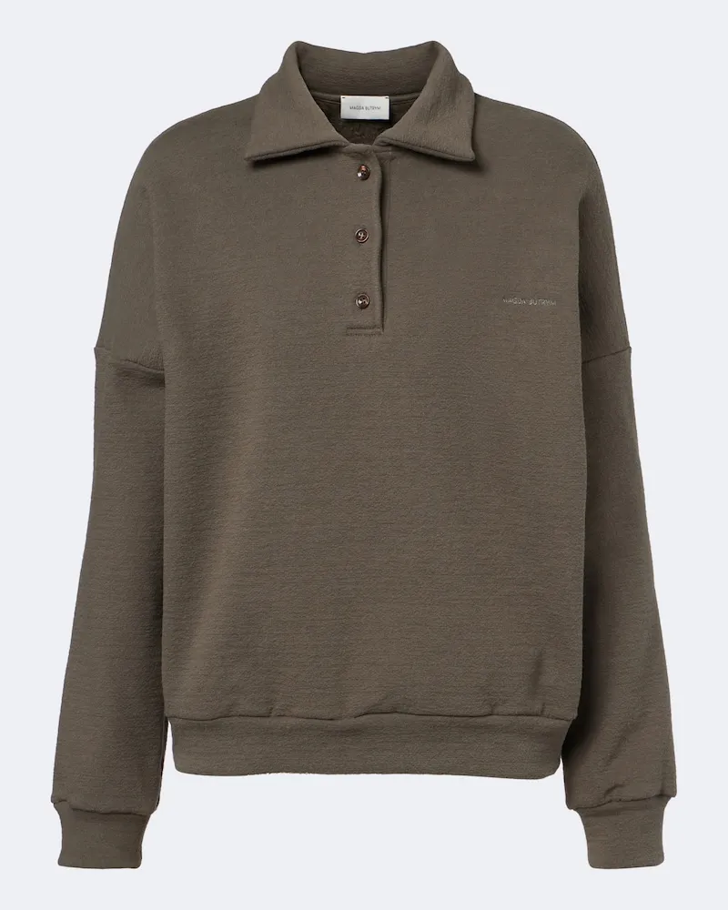 Magda Butrym Polo in misto cotone Grigio