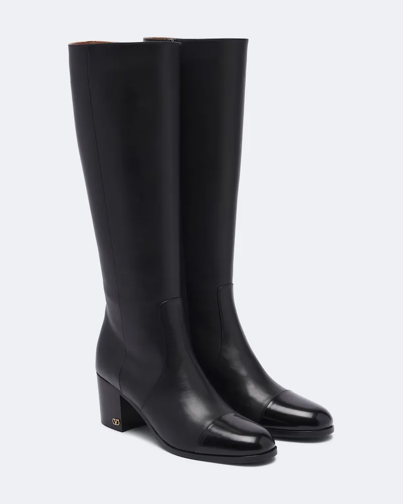 Valentino Garavani Stivali VLogo in pelle Nero