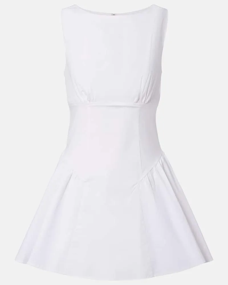 STAUD Miniabito Gwen in cotone Bianco