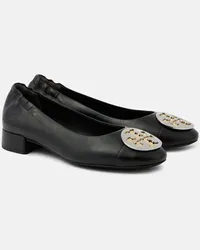 Tory Burch Ballerine Claire in pelle con logo Oro